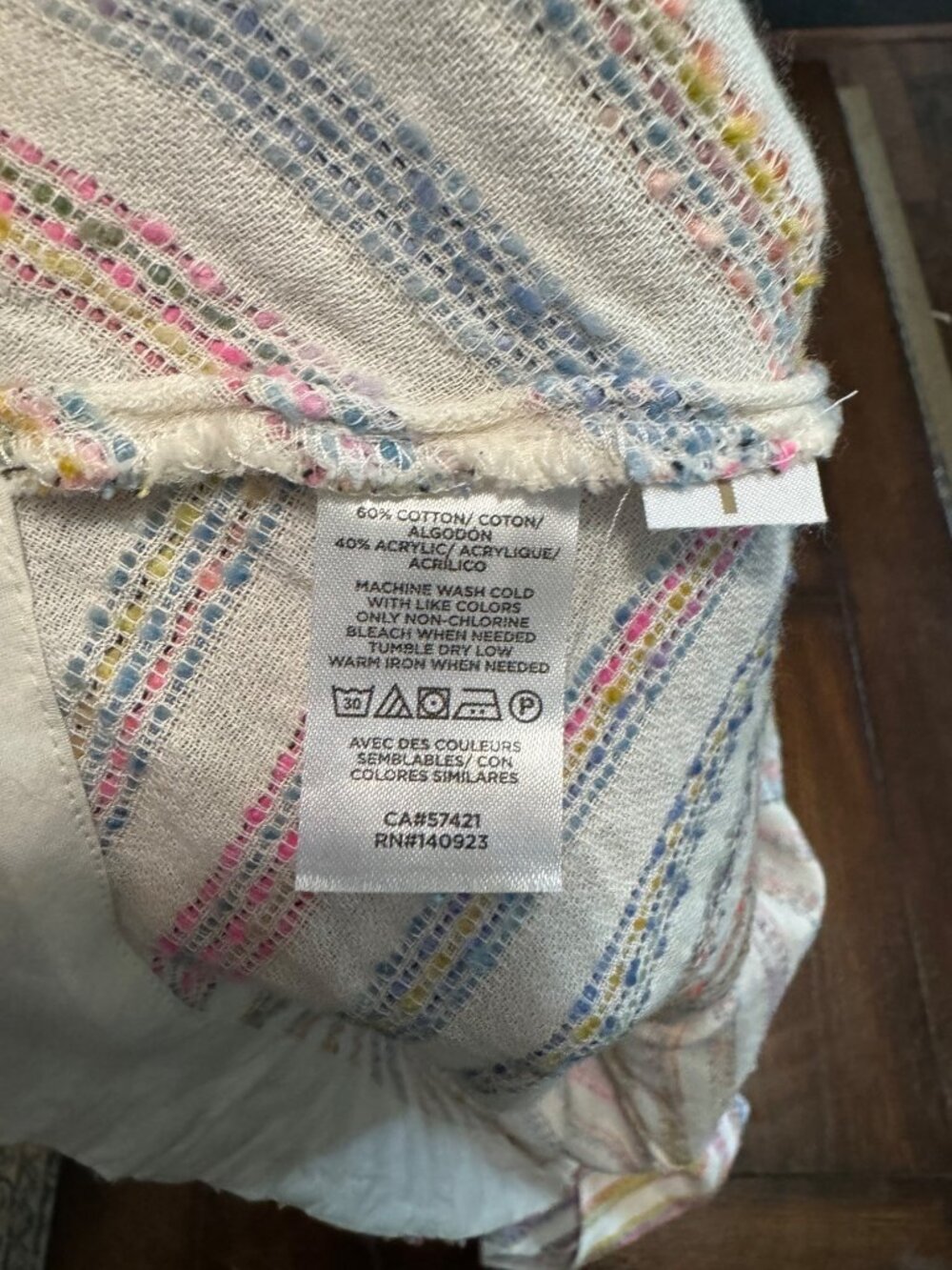 Lou & Grey Dress Diagonal Rainbow Stripe Sleeveless Sundress Small Summer - Picture 5 of 11